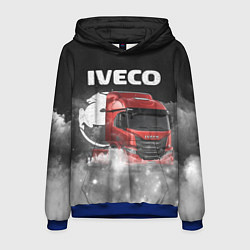 Толстовка-худи мужская Iveco truck, цвет: 3D-синий