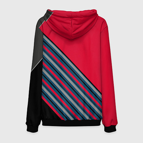 Мужская толстовка Абстрактный асимметричный / 3D-Черный – фото 2