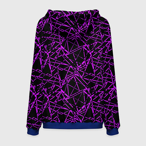 Мужская толстовка Фиолетово-черный абстрактный узор / 3D-Синий – фото 2