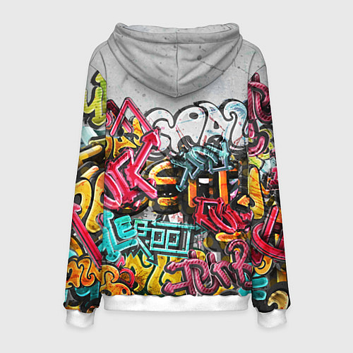 Мужская толстовка Graffiti on the wall / 3D-Белый – фото 2