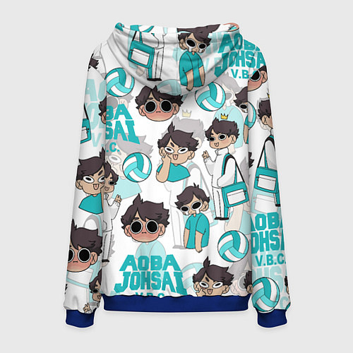 Мужская толстовка ТООРУ ОЙКАВА OIKAWA TORU / 3D-Синий – фото 2