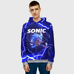 Толстовка-худи мужская SONIC СОНИК Z, цвет: 3D-меланж — фото 2