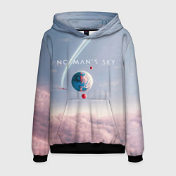 Толстовка-худи мужская No mans sky, цвет: 3D-черный