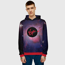 Толстовка-худи мужская Virgin Galactic космос, цвет: 3D-красный — фото 2