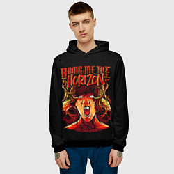 Толстовка-худи мужская Bring Me the Horizon, цвет: 3D-черный — фото 2