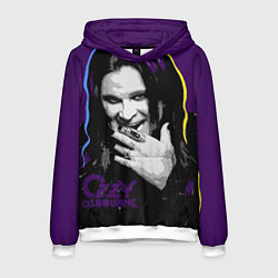 Толстовка-худи мужская Ozzy Osbourne, Оззи Осборн, цвет: 3D-белый