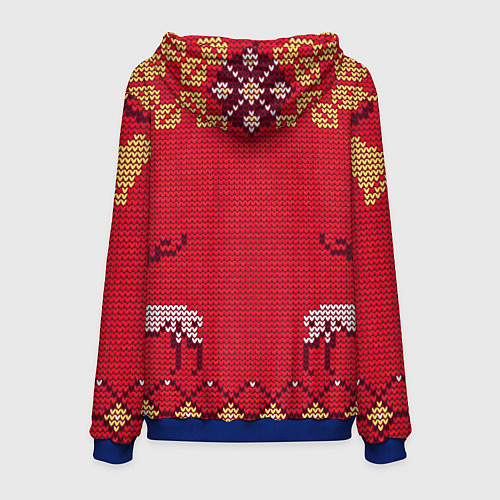 Мужская толстовка Олени / 3D-Синий – фото 2