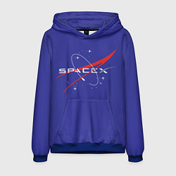 Толстовка-худи мужская Space X, цвет: 3D-синий