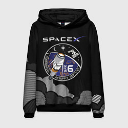 Толстовка-худи мужская Space X, цвет: 3D-черный