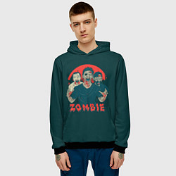 Толстовка-худи мужская Zombie, цвет: 3D-черный — фото 2