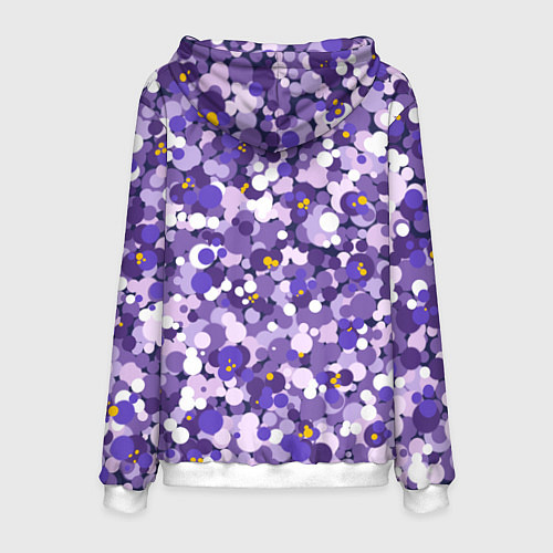 Мужская толстовка Анютины глазки узор / 3D-Белый – фото 2