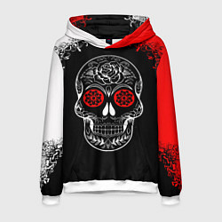 Мужская толстовка Red White Skull - Череп