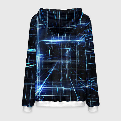 Мужская толстовка Линии неона / 3D-Белый – фото 2