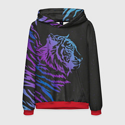 Толстовка-худи мужская Tiger Neon, цвет: 3D-красный