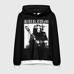 Толстовка-худи мужская BURZUM Бурзум, цвет: 3D-белый