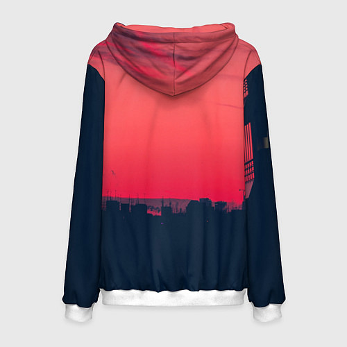 Мужская толстовка ГРОТ ЛОГО НА ФОНЕ ЗАКАТА / 3D-Белый – фото 2