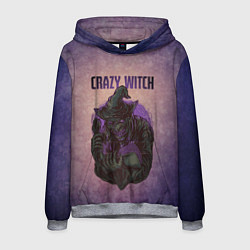 Толстовка-худи мужская Crazy Witch, цвет: 3D-меланж