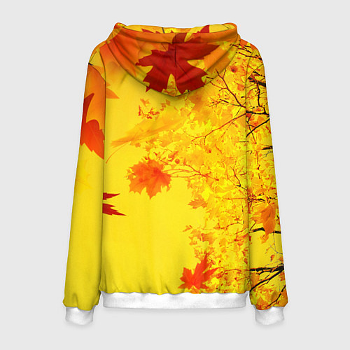 Мужская толстовка ОСЕННИЕ ЦВЕТА ЗОЛОТАЯ ОСЕНЬ / 3D-Белый – фото 2