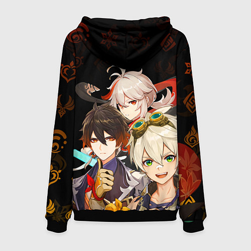 Мужская толстовка Genshin Impact: Беннет, Чжун Ли, Кадзуха / 3D-Черный – фото 2