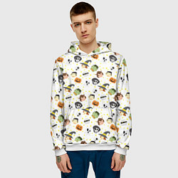 Толстовка-худи мужская Персонажи и хэллоуин, цвет: 3D-белый — фото 2
