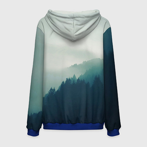 Мужская толстовка ДРАКОНЫ НАД ЛЕСОМ DRAGON / 3D-Синий – фото 2