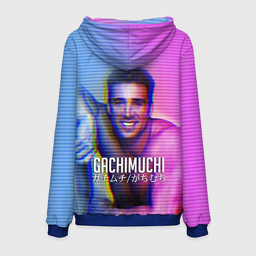 Мужская толстовка Билли Херрингтон: Гачимучи Глитч / 3D-Синий – фото 2