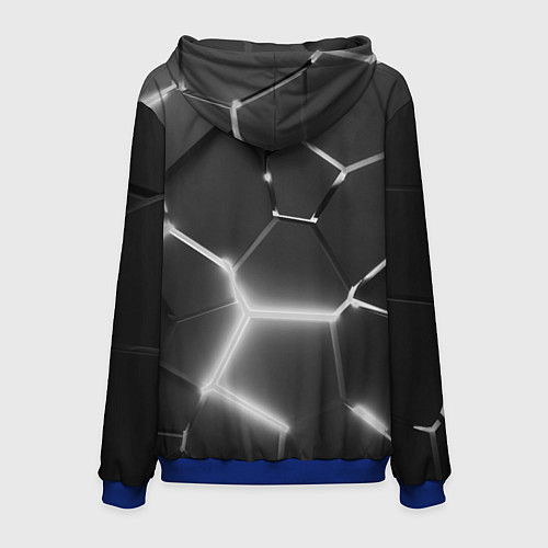 Мужская толстовка AUDI GREY 3D ПЛИТЫ / 3D-Синий – фото 2