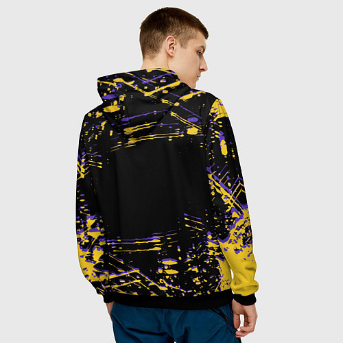 Мужская толстовка Los angeles lakers NBA / 3D-Черный – фото 4