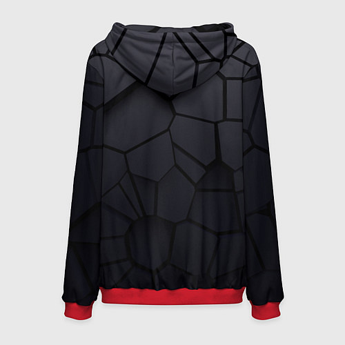 Мужская толстовка Toyota 3D плиты / 3D-Красный – фото 2