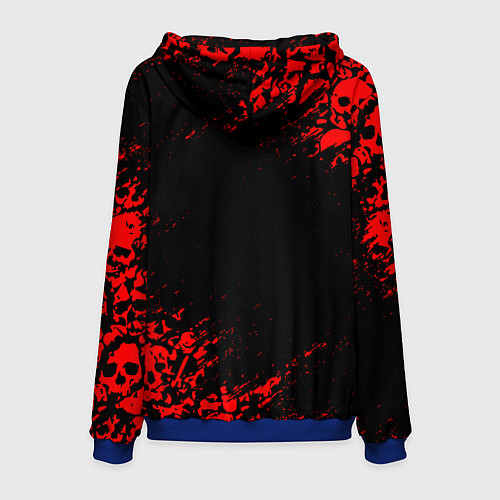 Мужская толстовка CANNIBAL CORPSE КРАСНЫЕ ЧЕРЕПА / 3D-Синий – фото 2