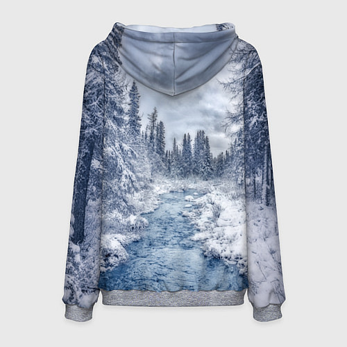 Мужская толстовка СНЕЖНЫЙ ПЕЙЗАЖ / 3D-Меланж – фото 2