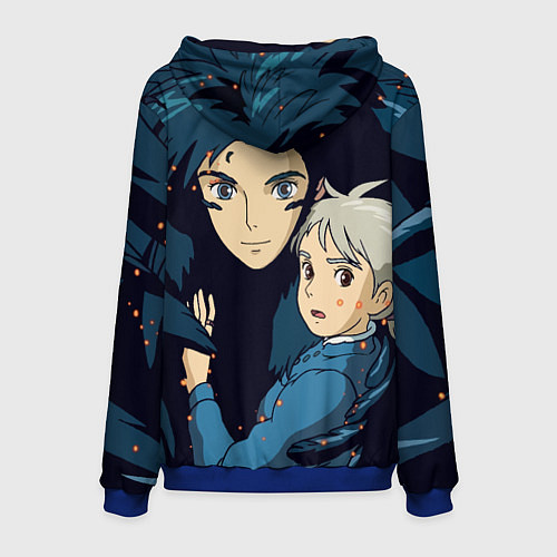 Мужская толстовка Ходячий замок Софи и Хаул летят / 3D-Синий – фото 2