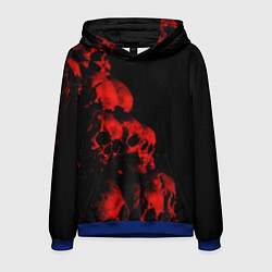 Толстовка-худи мужская Черепа свалка, цвет: 3D-синий