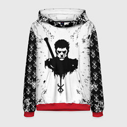 Толстовка-худи мужская Берсерк Berserk, цвет: 3D-красный