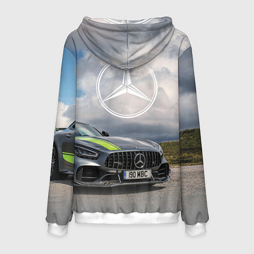 Мужская толстовка Mercedes V8 Biturbo Racing Team AMG / 3D-Белый – фото 2