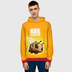 Толстовка-худи мужская BEE MOVIE Minecraft, цвет: 3D-красный — фото 2