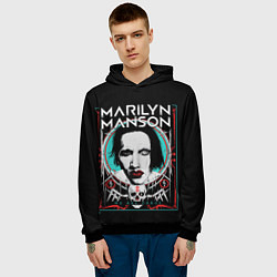 Толстовка-худи мужская Marilyn Manson - We are chaos, цвет: 3D-черный — фото 2