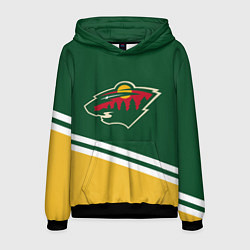 Толстовка-худи мужская Minnesota Wild NHL, цвет: 3D-черный