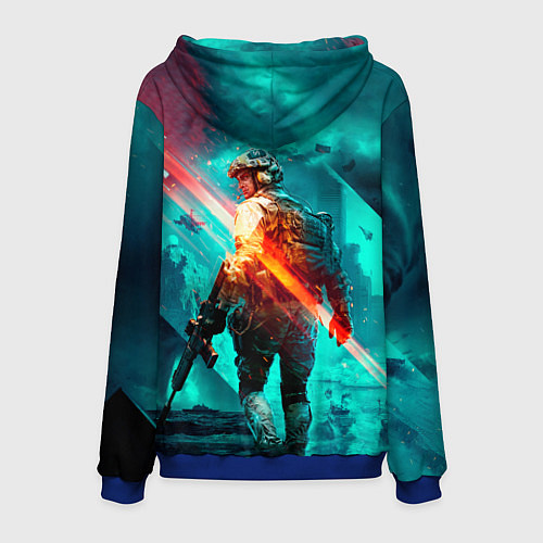 Мужская толстовка Battlefield 2042 игровой арт / 3D-Синий – фото 2
