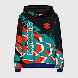 Толстовка-худи мужская Suzuki Судзуки, цвет: 3D-синий