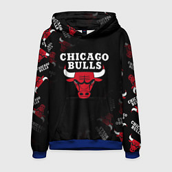 Толстовка-худи мужская ЧИКАГО БУЛЛС БЫКИ CHICAGO BULLS, цвет: 3D-синий