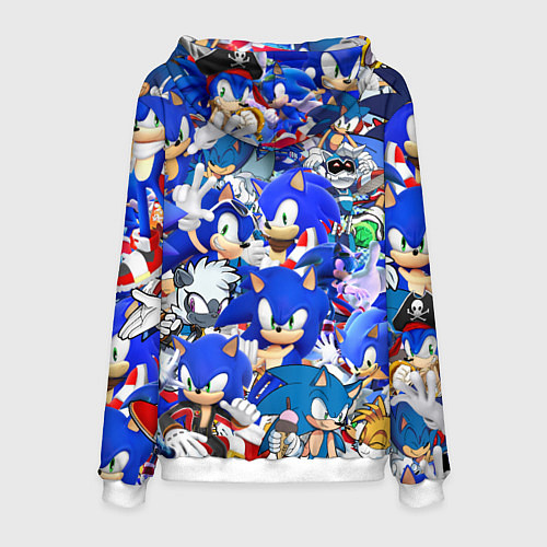 Мужская толстовка SONIC СИНИЙ ЁЖ СОНИК / 3D-Белый – фото 2