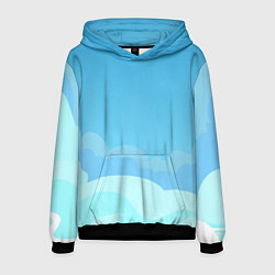 Толстовка-худи мужская Небо после грозы, цвет: 3D-черный