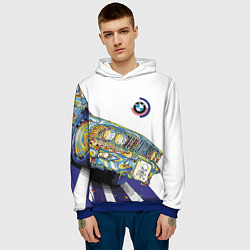 Толстовка-худи мужская Бэха в стиле поп-арт, цвет: 3D-синий — фото 2