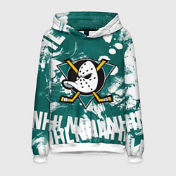 Толстовка-худи мужская Анахайм Дакс Anaheim Ducks, цвет: 3D-белый