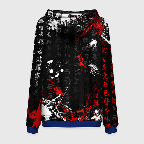 Мужская толстовка Японские символы Митсубиси / 3D-Синий – фото 2