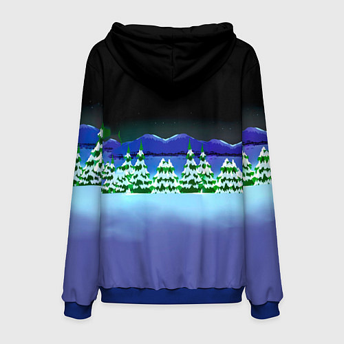 Мужская толстовка Енот и его команда - противостояние Южный Парк / 3D-Синий – фото 2