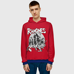 Толстовка-худи мужская BW Ramones, цвет: 3D-синий — фото 2