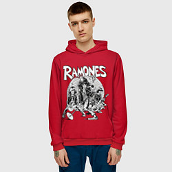 Толстовка-худи мужская BW Ramones, цвет: 3D-красный — фото 2