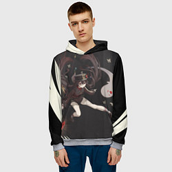 Толстовка-худи мужская ПОХОРОННОЕ БЮРО ХУ ТАО, цвет: 3D-меланж — фото 2